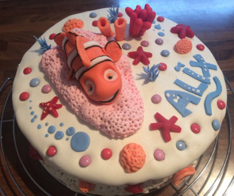 Gâteau thème mer Nemo anniversaire