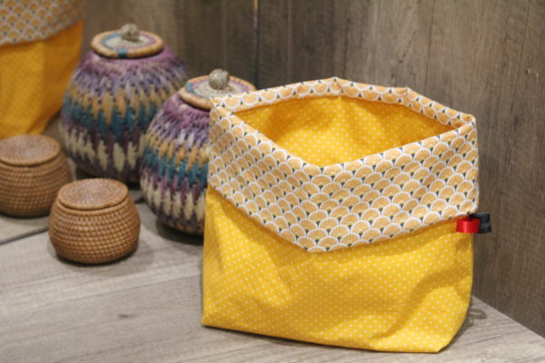 Pot en tissu Canari en coton enduit