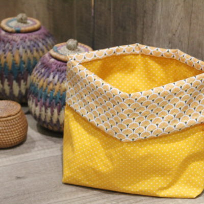 Pot en tissu Canari en coton enduit