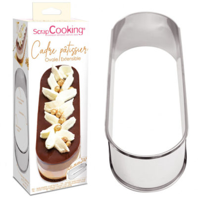 cadre patissier oval inox