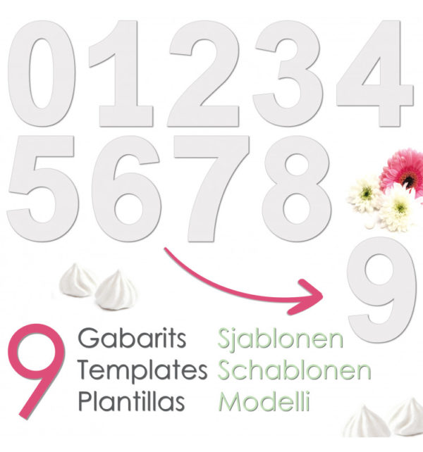 Modèles Chiffres pour Number Cake – Image 2