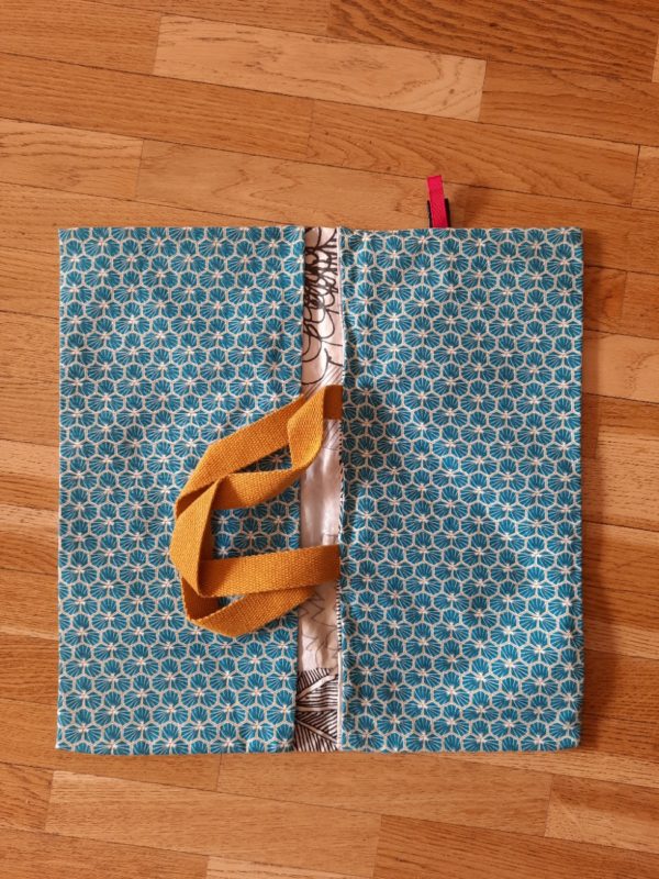 Sac à tarte Origami - Tissu bleu et coton enduit – Image 5