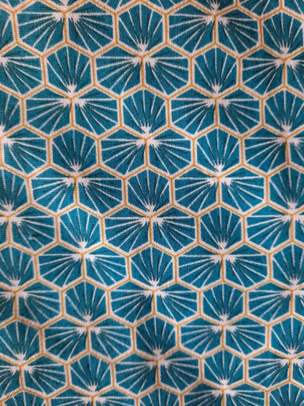 Sac à tarte Origami - Tissu bleu et coton enduit – Image 3
