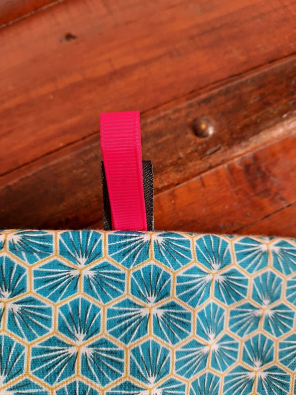 Sac à tarte Origami - Tissu bleu et coton enduit – Image 2